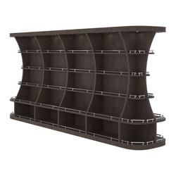 Островной высокий стеллаж ГАРАНТ №5-О с ограничителями, Дуб Венге