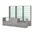 Комплект витрин с наклонными полками SL-6 №12-1 и прилавков ЭК-3 Бетон Чикаго светло-серый F186 ST9