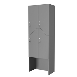 Шкаф для раздевалок СТАНДАРТ-Элегия №3-2Б, Темно-Серый