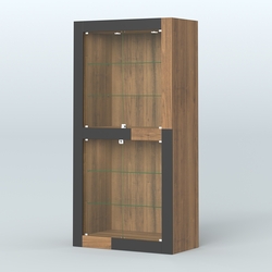 Витрина "Фаберлинк" №1, Орех + Черный