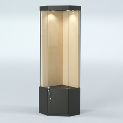 Угловая витрина для медалей ИС-331-А (задняя стенка бархат), Черный