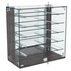 Витрина настенная НЕО №1-4 с зеркалом и пятью полками, Ясень Анкор темный - U31105