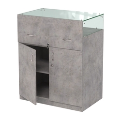 Истра прилавок ювелирный №2 (560мм), Бетон Чикаго светло-серый F186 ST9