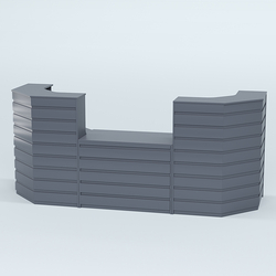 Ресепшен серии ПРАЙМ №7А со столом выдачи, Темно-Серый