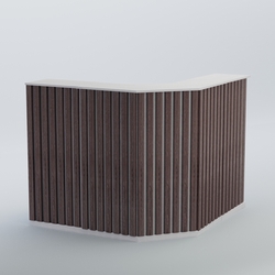 Ресепшен Г-образный серии ПРИЛИВ №4, Ясень Анкор светлый + Ясень Анкор темный