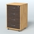 Тумба подкатная 4 ящика, цвет венге Дуб Золотистый + Дуб Венге