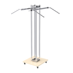 Торговое вешало для одежды с подвижной платформой КОНТУР №K1-5Ц-ТНХ, Крем Вайс