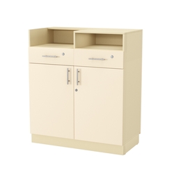 Кассовый прилавок "Диаманд" №10-1000, ЛДСП крем вайс + МДФ ваниль