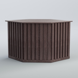 Ресепшен - стол угловой серии ПРИЛИВ №10, Ясень Анкор темный