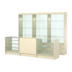 Комплект витрин ЭК-02 и прилавков ЭК-4, Крем Вайс