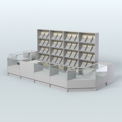 Торговый Островок "Эконом" №10 (11, 8 кв.м), Серый + Крем Вайс