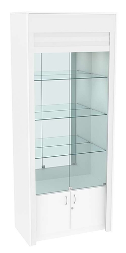 Торговая витрина с рольставнями ЭК-1-3, Белый