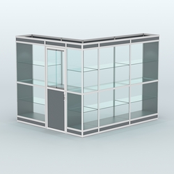 Павильон из профиля угловой №1в (5,5 кв.м), Темно-Серый