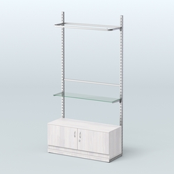 Система ЭЛЕГАНТ №7 без ДСП с тумбой T21 (1200 мм), Ясень Анкор светлый