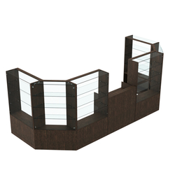 Торговый пристенный островок ГРАЦИЯ №5 (открытый) (6.05 кв.м), Дуб Венге