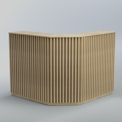 Ресепшен Г-образный серии ВЕРТИКАЛЬ №4, Дуб сонома