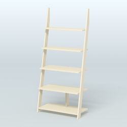 Торговая пристенная стойка ЛОФТ с пятью полками №1-950, Крем Вайс