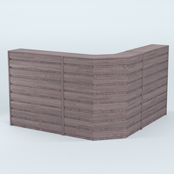 Ресепшен серии ПРАЙМ №5А угловой, Ясень Анкор темный