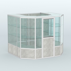 Павильон из профиля пристенный №7б (4,32 кв. м), Метрополитан Грей