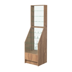 Витрина АЛМАЗ №1-600, Дуб Канзас коричневый