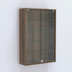 Витрина настенная №202-1А высокая, Орех