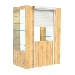 Недорогой П-образный павильон №3-5П (1,35 кв.м), Дуб Золотистый