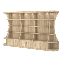 Пристенный высокий стеллаж ГАРАНТ №3, Дуб сонома