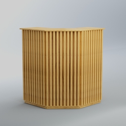 Ресепшен угловой серии ВЕРТИКАЛЬ №3, Дуб Золотистый