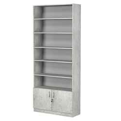 Стеллаж из ДСП с 5-ю полками 300x900 мм серии LEVEL-5 №12 (З/C - ДВП), Метрополитан Грей