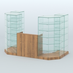 Торговый стеклянный павильон Абсолют №8а (закрытый) (3 кв.м), Орех