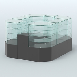 Павильон ИСТРА в центр зала №2а (закрытый) (4, 94 кв.м), Черный