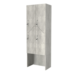 Шкаф для раздевалок СТАНДАРТ-Элегия №3-2Б, Метрополитан Грей