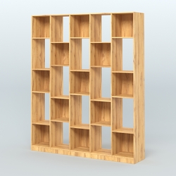 Стеллаж из ДСП серии ЛОФТ №13-1, Дуб Золотистый