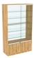 Витрина СЭСП-Z №1-1-500 (З/C - Стекло) со стеклянными полками и шторками Дуб Золотистый