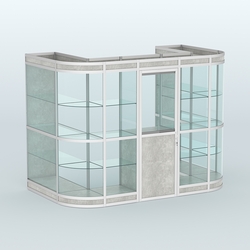 Павильон из профиля пристенный №4в (4,05 кв. м), Метрополитан Грей