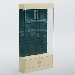 Витрина СЕТЬ №3 с экономпанелью, Крем Вайс+Антрацит