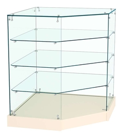 Прилавок Истра №6 угловой (открытый), Крем Вайс