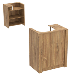 Прилавок из ДСП Модерн №1 под кассу отдельностоящий, Дуб канзас коричневый Н1113 ST10