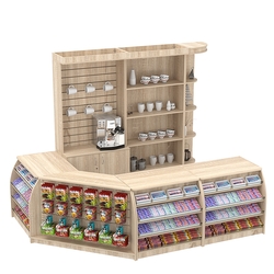 Комплект кассовой зоны с стеллажами под кофемашину средний №2, Дуб сонома