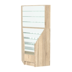 Витрина внутренняя угловая Алмаз №4, Дуб Сонома