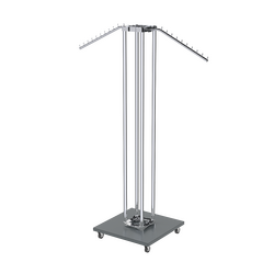 Торговое вешало для одежды с наклонными кронштейнами СТРЕЛА №3-5Ц-ТНХ, Темно-Серый