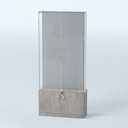 Витрина для медалей ИС-33-А (задняя стенка бархат), Бетон Чикаго светло-серый F186 ST9