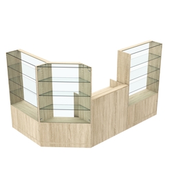 Торговый угловой островок ГРАЦИЯ №1 (открытый) (3.71 кв.м), Дуб сонома