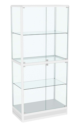 Витрина из профиля №4 (метровая) (задняя стенка - стекло), Серый