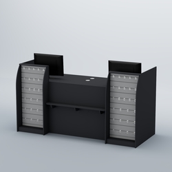 Ресепшен Атлант с фасадными наклонными экономпанелями №4, Антрацит