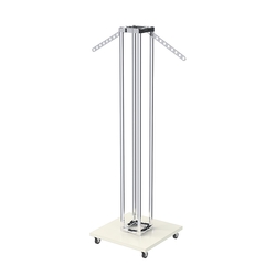 Торговое вешало для одежды с кронштейнами-лезвиями СТРЕЛА №8-10-О-ЛНХ, Белый