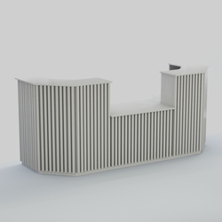 Ресепшен со столом выдачи серии ВЕРТИКАЛЬ №7, Серый