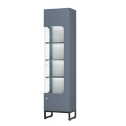 Витрина Монти №4-П левая, Темно-Серый