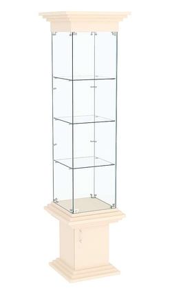 Витрина с верхней подсветкой КОЛОСС №2, Крем Вайс