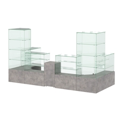 Павильон ИСТРА пристенный №8а (6, 68 кв.м), Бетон Чикаго светло-серый F186 ST9